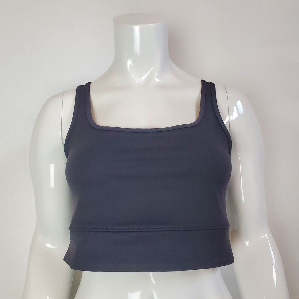 NEW J. Crew Black Sports Bra Crop Top